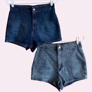 Wild Fable Denim Shorts Set - Dark & Light Blue! Size 10!